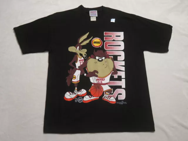Vintage 1994 Houston Rockets Looney Tunes Shirt Size XL Men New 90s Double Sided