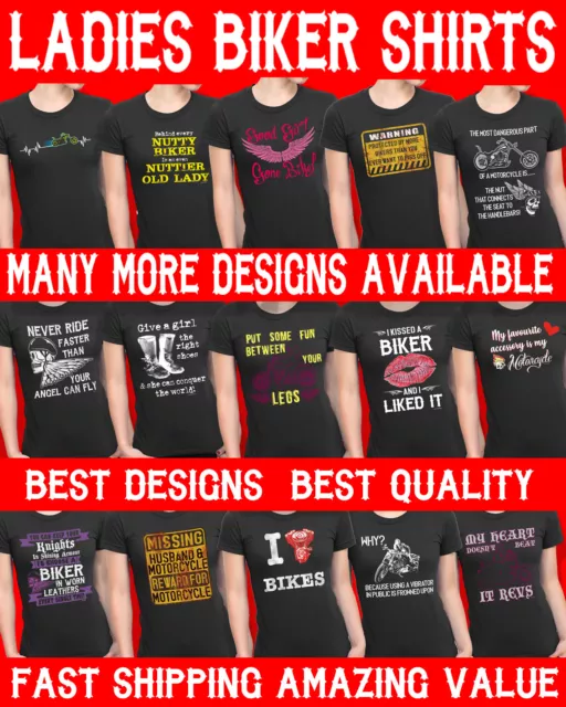 Womens Biker T-Shirt Organic Bike Motorbike Motorcycle Stanley Stella  Premium £10.95 - Picclick Uk