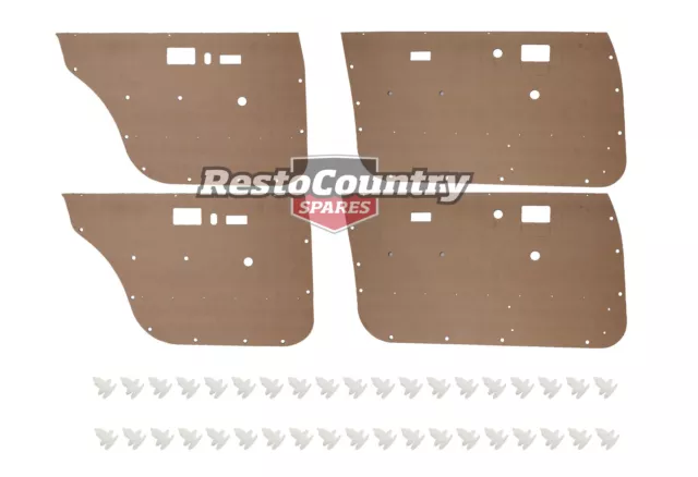 Holden Door Trim Card Set Front + Rear + Clips VB VC VH VK VL Sedan or Wagon