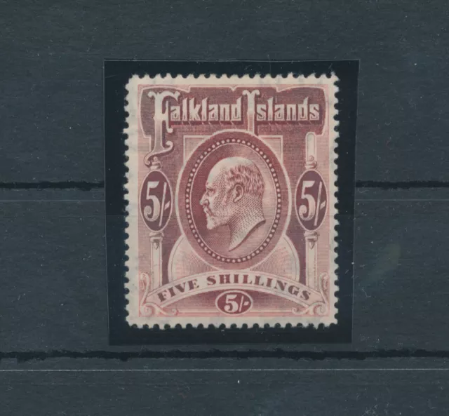 1904-12 Falkland Islands - STANLEY Gibbons N.50 - 5 Schilling Red - MNH - Luss