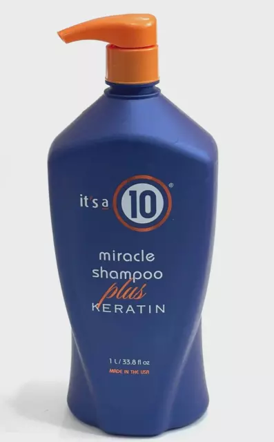 It's A 10 Miracle Shampoo Plus Keratin 33.8 fl oz / 1 L New