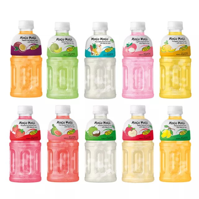 MOGU MOGU Fruity Drink with Nata de Coco 320ml - Pick your Flavour (HALAL)