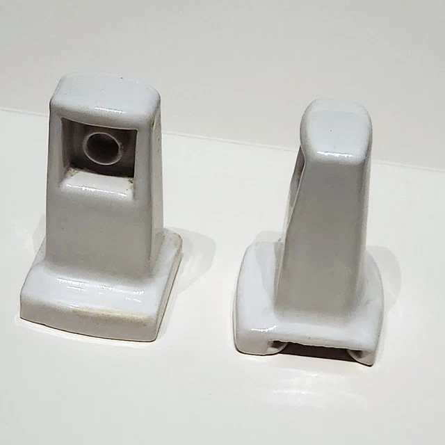 Vintage White Ceramic/Porcelain Bathroom Fixture Towel Bar Holder Vtg Bath