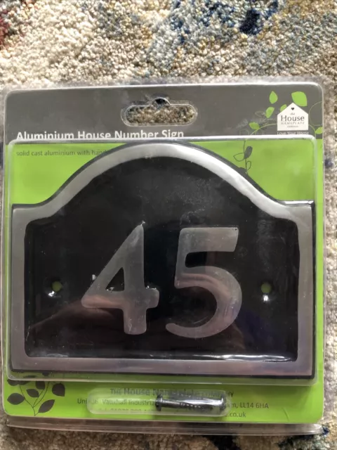 House Number 45 Plates by House Number plate Company Solid Aluminium