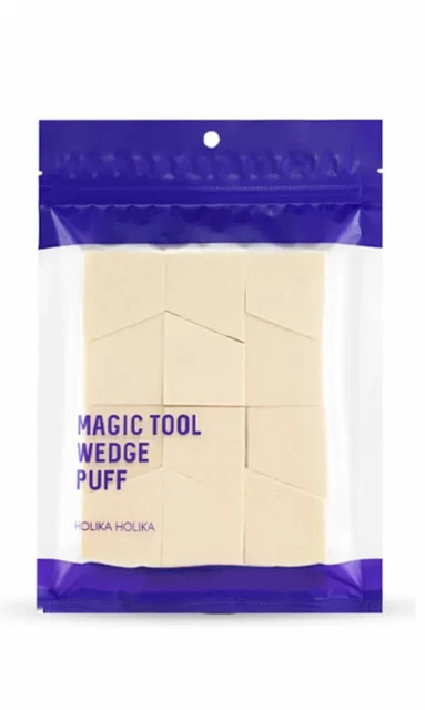 [Holika Holika] Herramienta Mágica Cuña Puff - Paquete de 2 (12 piezas/paquete) cosméticos coreanos