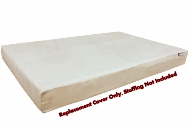 Dog Bed Duvet Replacement Cover for Small Medium Extra Large Pet -Suede in Khaki