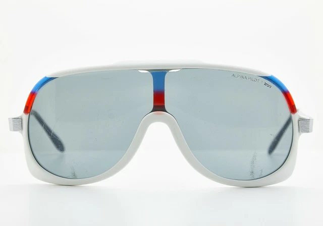 Lunettes De Soleil Vintage Alpina Pilot 1 - Amber Rose - Made In W. Germany - Occasion Rétro