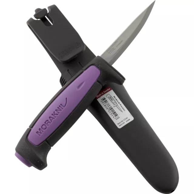 Mora Precision Purple Fixed Blade Carving Knife Sheath Camping Morakniv Sweden