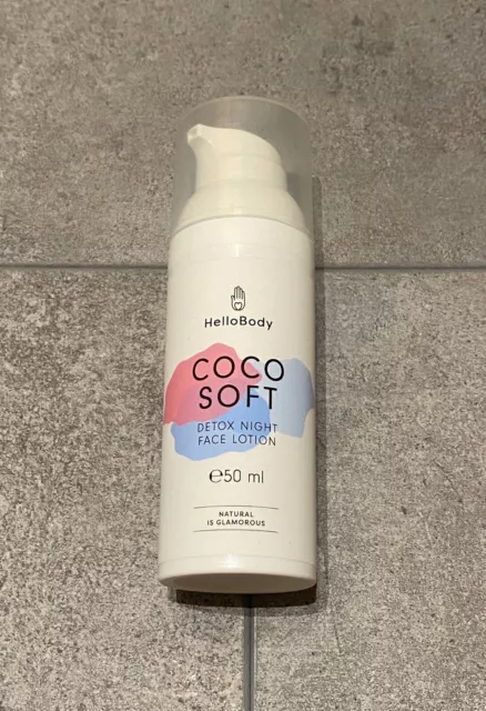 Hello Body Coco Soft, Detox Night Face Lotion, Gesicht, Nachtcreme, 50 ml, NEU!