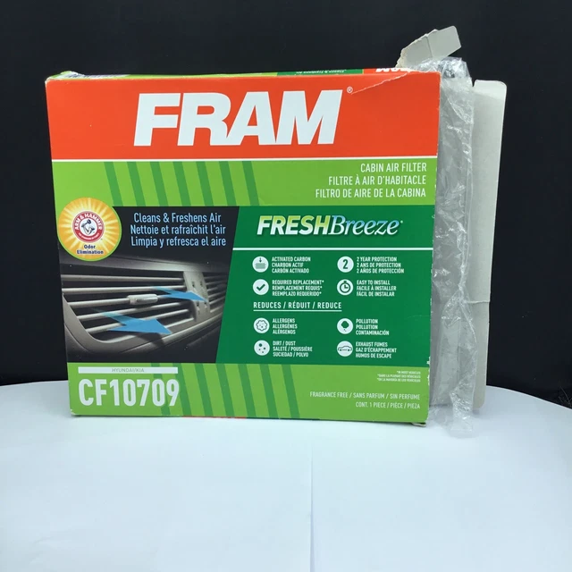 FRAM CF10709 Fresh Breeze Cabin Air Filter Arm & Hammer for Hyundai/Kia New Open