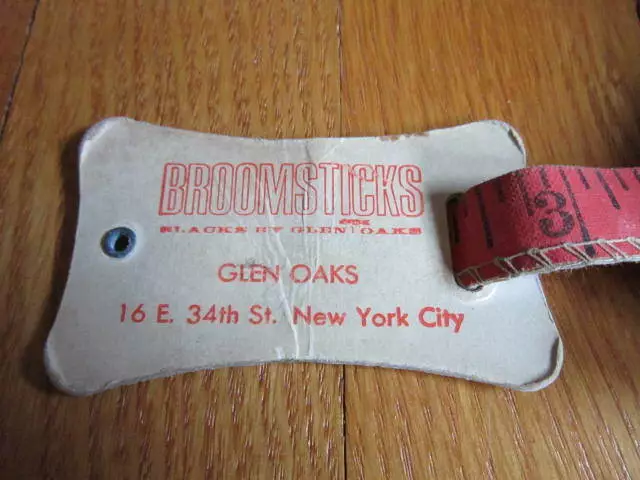 Vintage Broomsticks Slacks by Glen Oaks TAPE MEASURE Collectible Tailoring NYC
