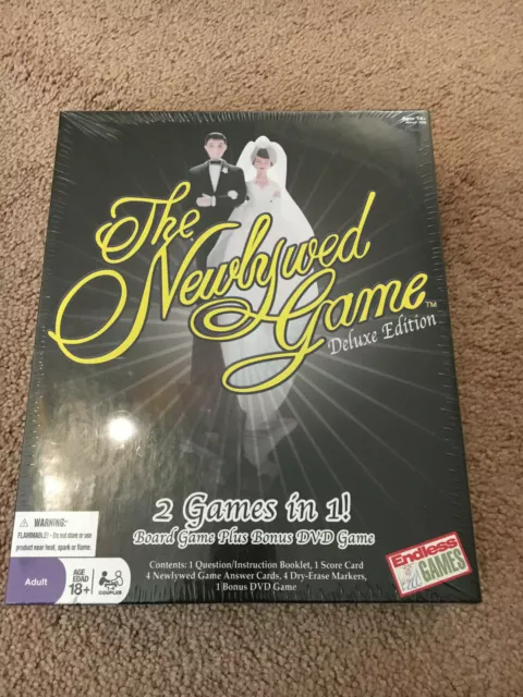 The Newlywed Game Deluxe Edition Board Game + DVD; 2 in 1 Endless Games - Sealed