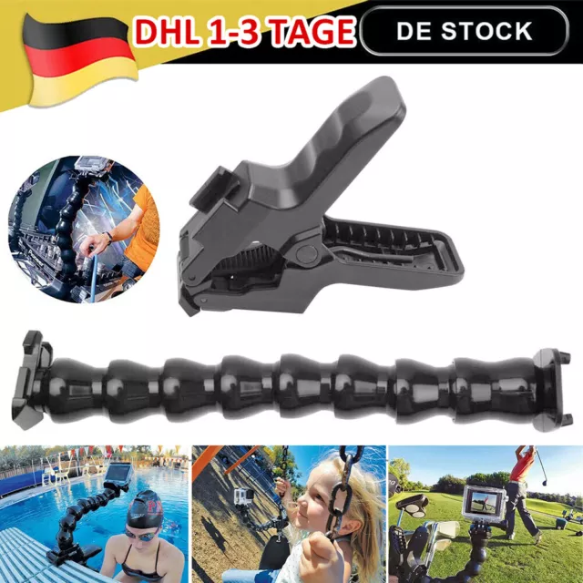 Jaws Klemmhalterung Mount Holder für Actioncam GoPro Hero 10/9/8/7/6/5/4/3/