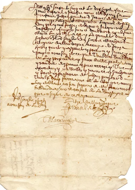 1669. Manuscrit région Auvergne. Latin Vieux Français