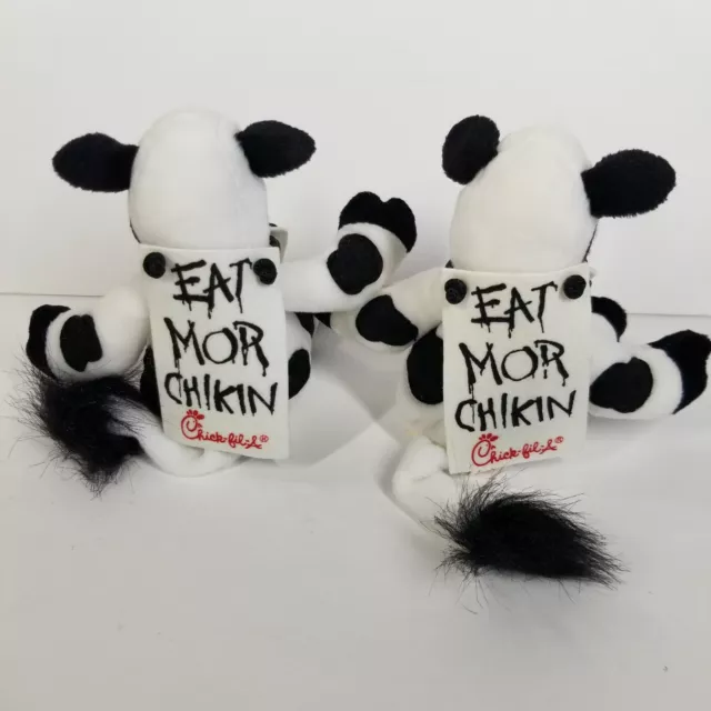 SET 2 CHICK-FIL-A Beanie Plush Cow Eat Mor Chikin 8