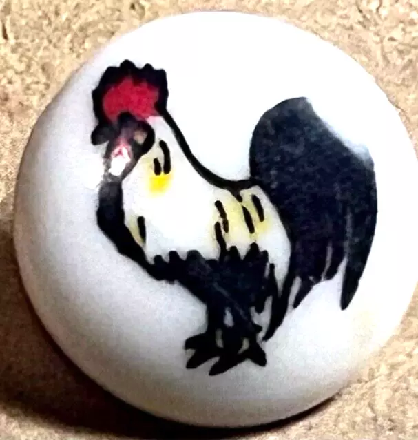 Very Nice Plastic Button w ROOSTER CHICKEN Kiddie Colorful 5/8”