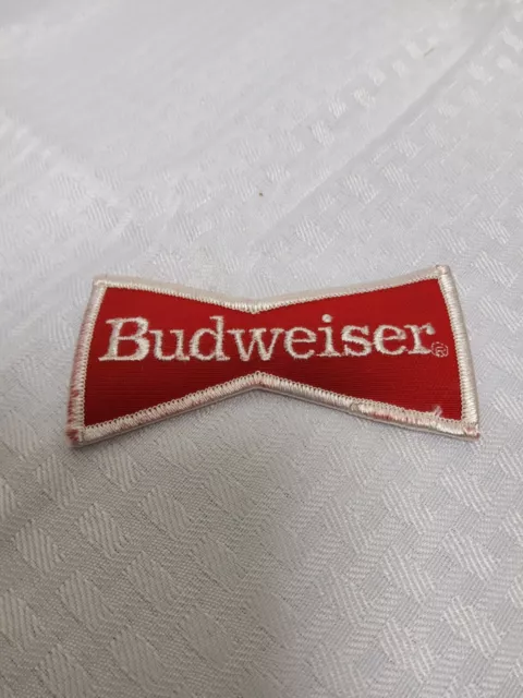 Vintage Budweiser Beer Bow Tie Jacket Patch Anheuser Busch St Louis Missouri