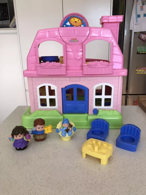 Fisher Price Little People Happy Sounds Home Near New Condition Complete Set