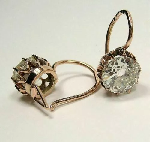 Art Deco Style 4Ct Lab Created Diamond Drop Dangle 14k Rose Gold Finish Earrings