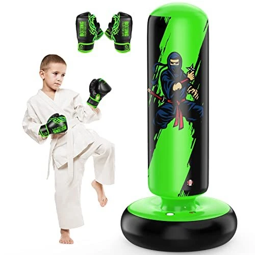 Punching Bag for Kids, 66" Larger Stable Boxing Bag, Inflatable Kids Punching