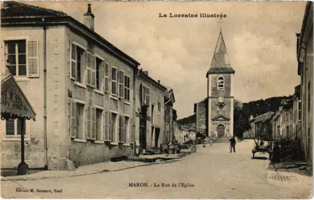 CPA MARON La Rue de l'Église MEURTHE et MOSELLE (101887)
