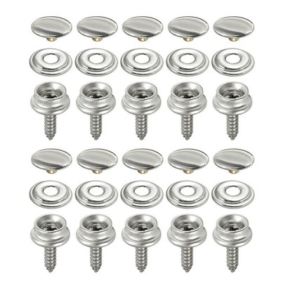 otutun Bottoni Automatici a Pressione Mobili di Copertura 15mm Snaps Fastener Automatici Vite Canvas Snap con 2 Kit di Strumenti di Fissaggio Metal Snaps Button for Boat per Barche a Vela 