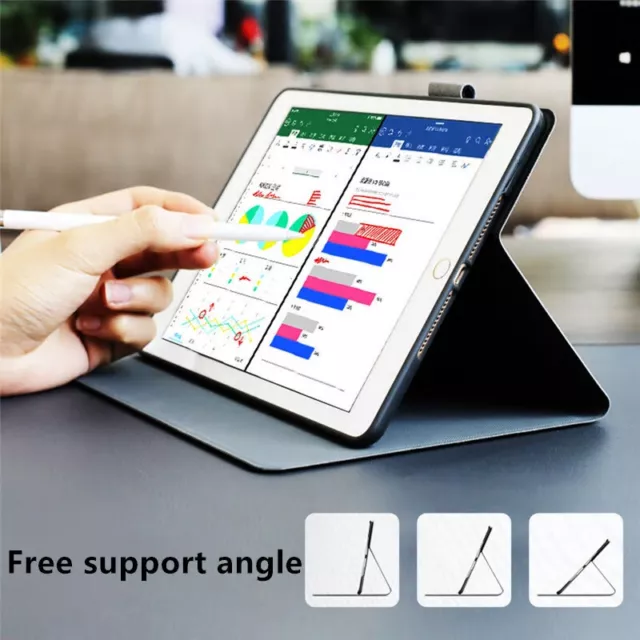 PU Leather Soft Silicone Case For Apple iPad Air Smart Cover with Pencil Holder 2