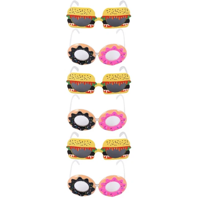 6 Pcs Party Dress Glasses Eye Mirror Xmas Eyeglasses Christmas Donut