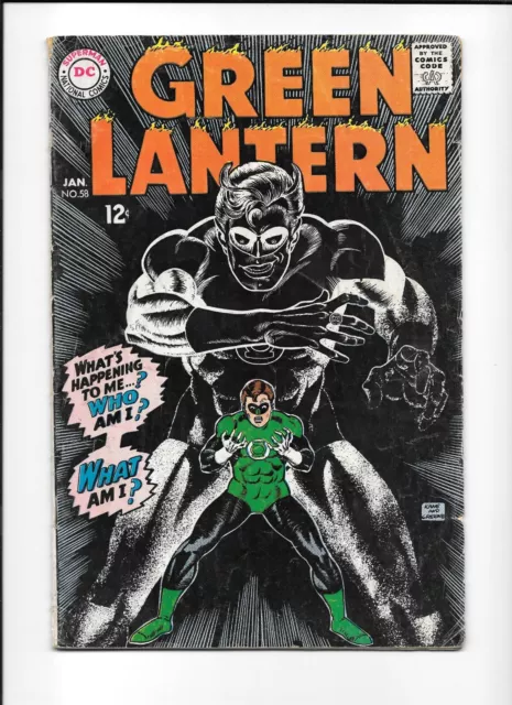 GREEN LANTERN #58 DC COMICS 1ST APPEARANCE EVE DOREMUS 1968 VG cond