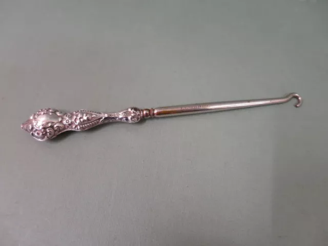 Sterling Silver Handle Button Hook- Chester 1905