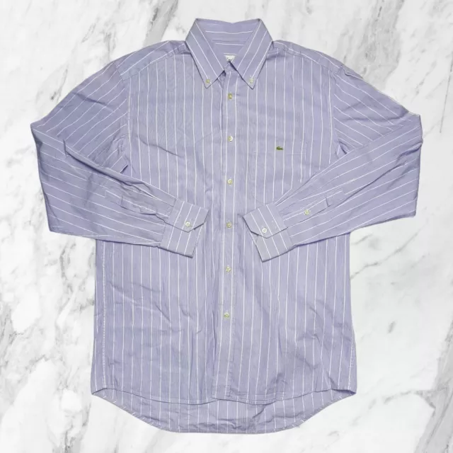 LACOSTE CAMICIA UOMO Viola Lilla Manica Lunga Righe Eccellente Stato Taglia 40 M EUR 45 90 PicClick IT