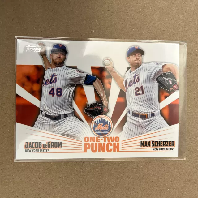 2023 TOPPS SERIES 1 Jacob deGrom/Max Scherzer One Two Punch 12P15 1.