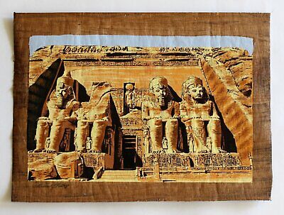 The Great Temple of Abu Simbel | Ancient Egyptian Papyrus Painting
