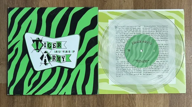 Tiger Army - Early Years 10” CLEAR color vinyl EP record Rare /2000