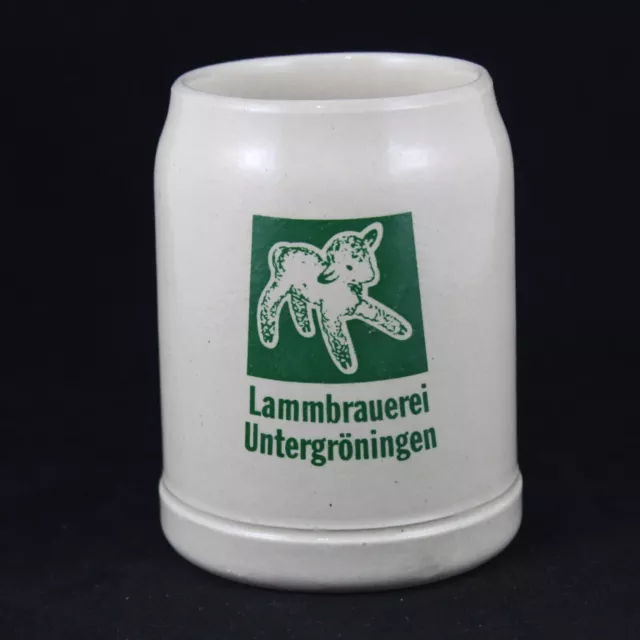 Brocca in ceramica BIRRA Lammbrauerei Untergröningen 0,5 litri GERMANIA c.1970