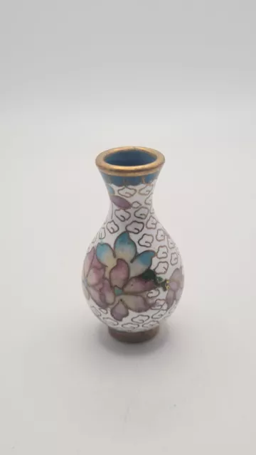 China Cloisonne Vase  Deko Handarbeit bunte Ornamente AA-30-5 3*5,5cm
