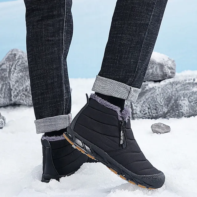 FUR LINED SNOW Boots Short Shaft Boots Lightweight Men for Winter ...