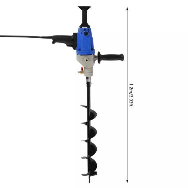 1900W Erdbohrer elektrisch Erdlochbohrer Pfahlbohrer Erdbohrgerät inkl 1x Bohrer 3