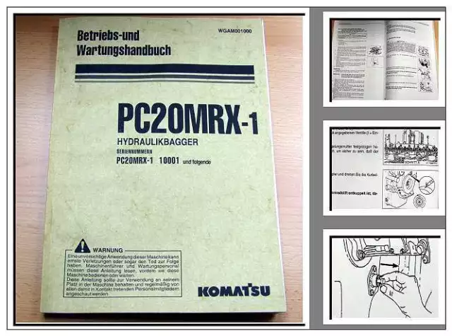 Komatsu PC20MRX-1 Hydraulikbagger Betriebsanleitung Wartungsanleitung FAI