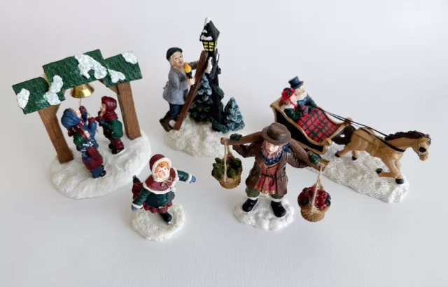 Lot of Vintage Christmas Village Accessories Hand Painted 80s 90s news.donnu.ru