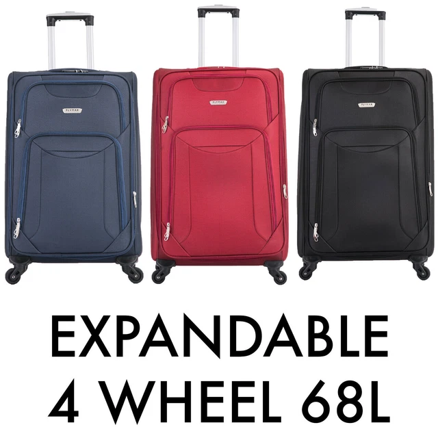 CABIN BAG HAND Luggage 4 Wheel Suitcase Ryanair Easyjet 55x40x20 56x45x25  Case £37.99 - PicClick UK