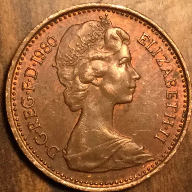 1980 Uk Gb Great Britain New 1/2 Penny Coin