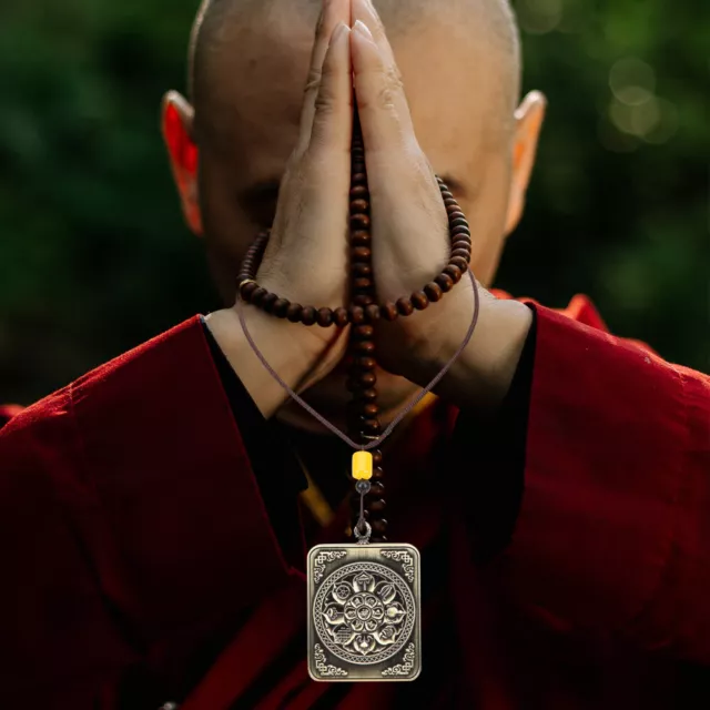 Tibetischer Anhänger Kartenanhänger Handbemalte Kartonschachtel Medaillon