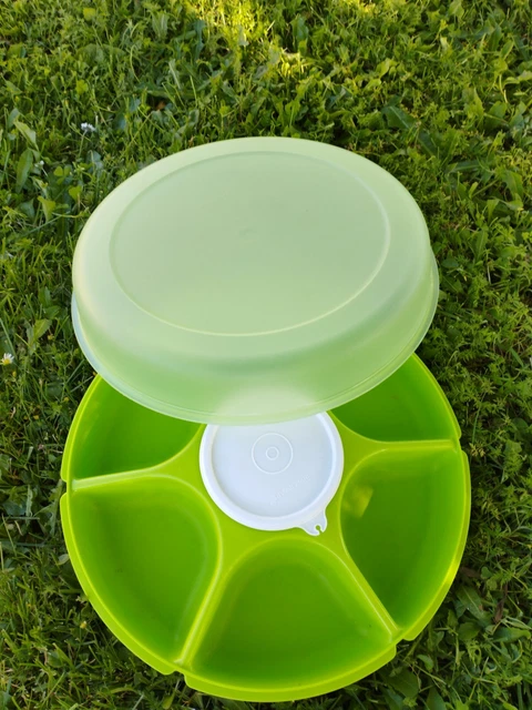 Grand Plat à Cake Tupperware Vintage - Beige, Forme Rectangulaire, Occasion