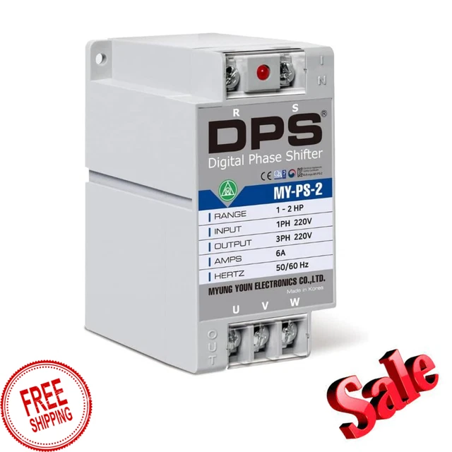 SINGLE PHASE to 3 Phase Converter My-Ps-2 Model, Suitable for 1Hp(0.75Kw) 3 Amp