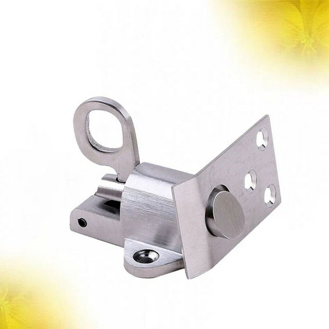 Nuevo perno duradero cerradura de puerta cerradura metal práctico cierre automático plateado