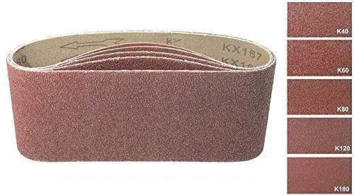 20 bandes abrasives en tissu 75 x 457 mm MIXTE K40-240 bande abrasive...