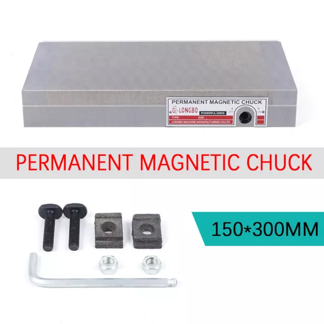 6X12'' Permanent Magnet Chuck Fine Pole Magnetic Chuck Workholding Tool CNC