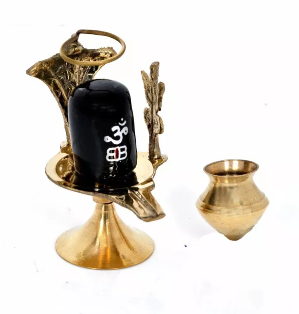 Traditional Brass Shiva Ling Lingam Shivling Statue for Worship  Hindu Puja