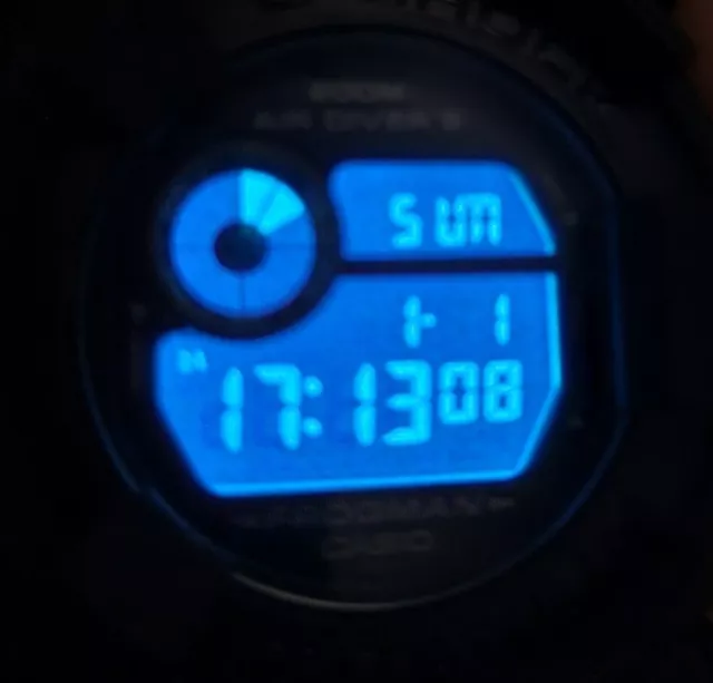 CASIO G SHOCK Gshock Frogman DW 8200BK 1JF Real Black RARE MINT